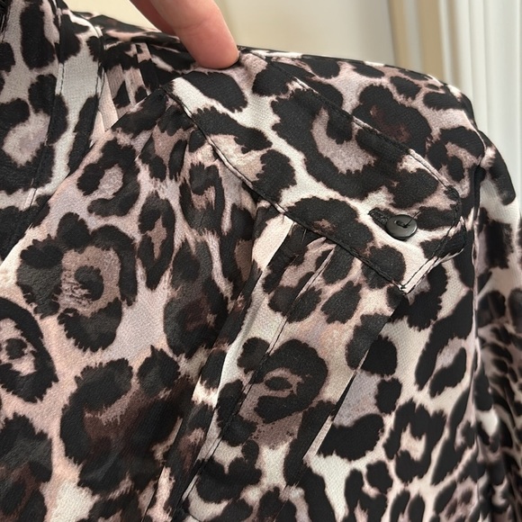 Coldwater Creek Animal Print Long Sleeve Blouse Tunic Size 14 - Picture 6 of 8